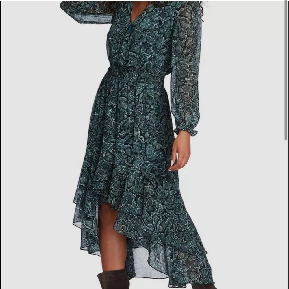 1. State Snake Skin Tiered Maxi Dress High Low